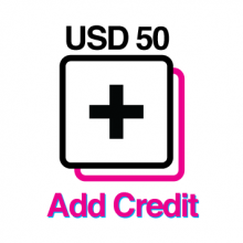 An icon for people to buy and top-up their credit on our website