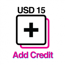 An icon for people to buy and top-up their credit on our website